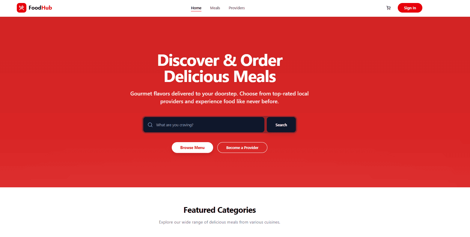 FoodHub — Delicious Meals Delivered