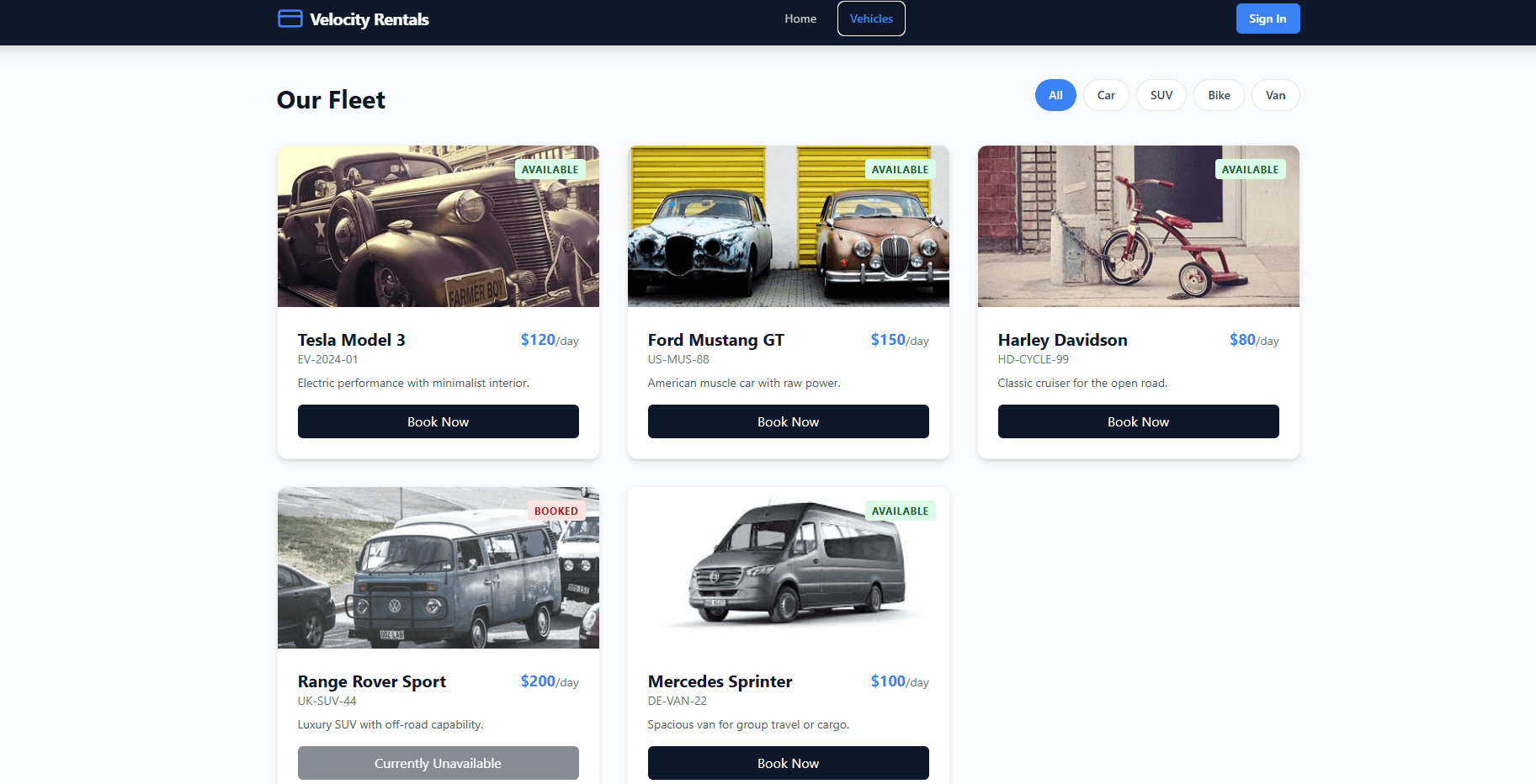 Velocity Rentals